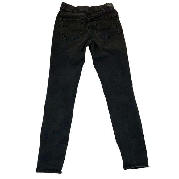 Signature by Levi Women's Jeans Size 8L 29x32 Black Stretch Denim Pull-On Skinny - Picture 2 of 12